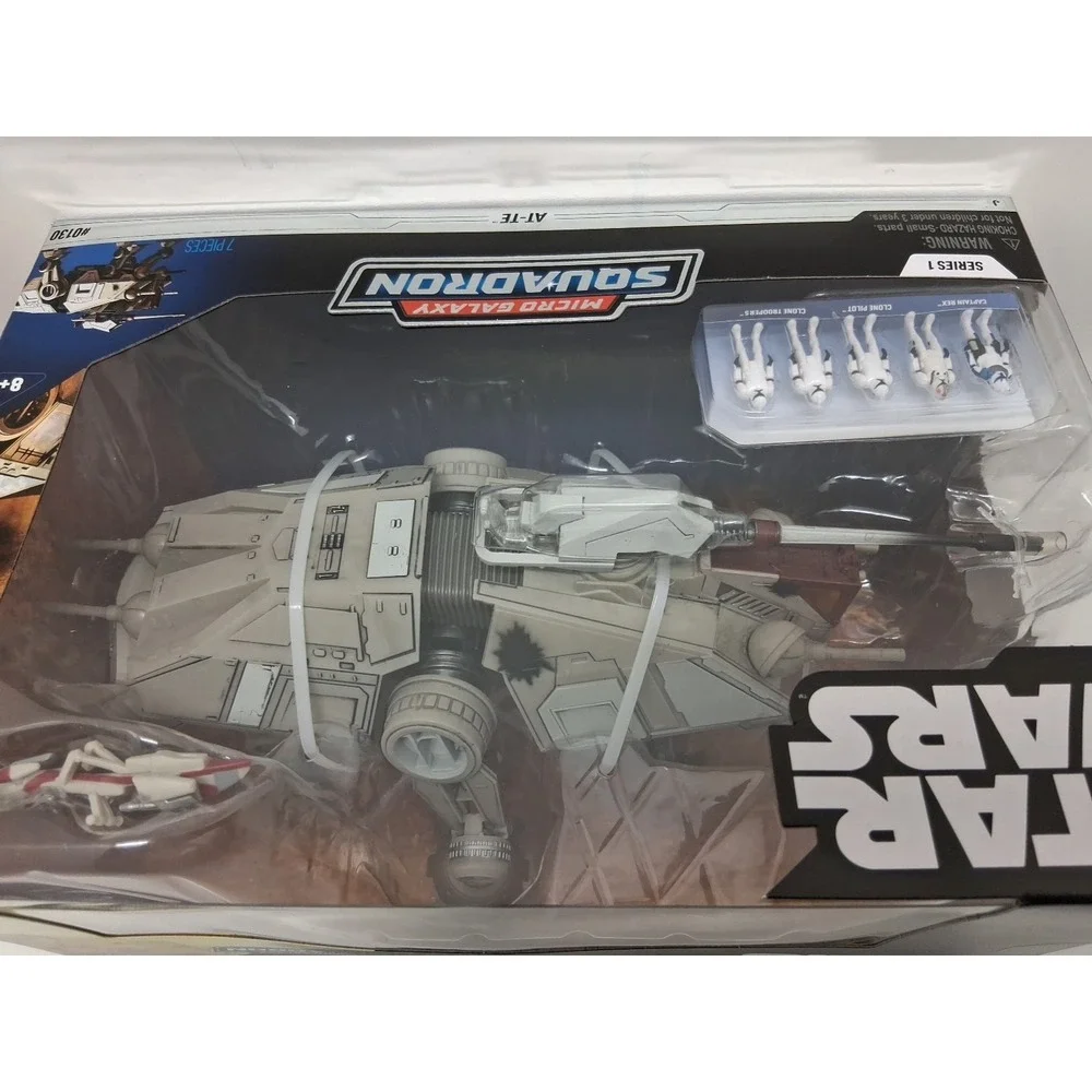 S01 #0130 Star Wars Micro Galaxy Squadron AT-TE Walker with Speeder